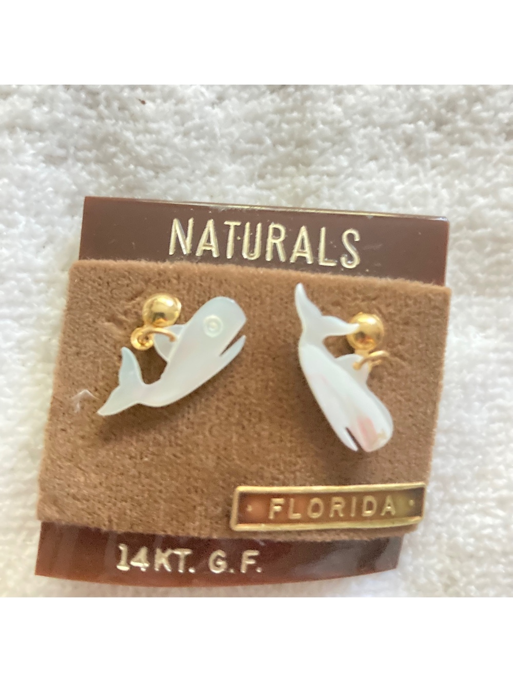 Vintage dangle whale earrings